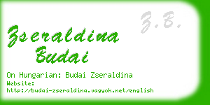 zseraldina budai business card